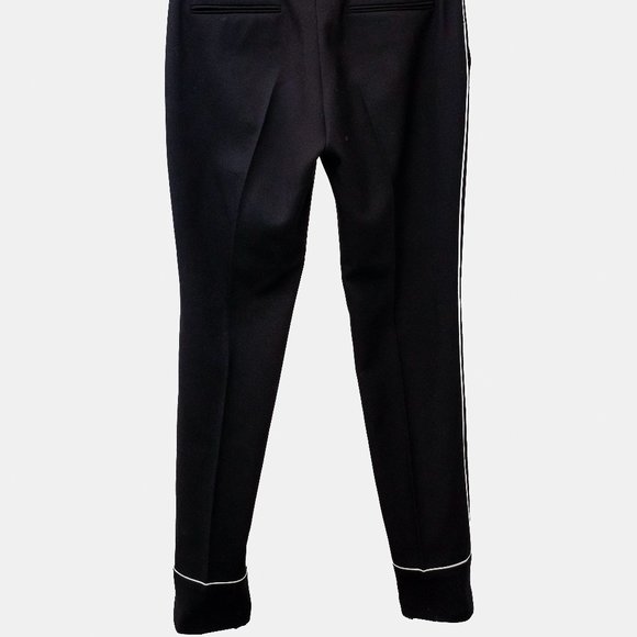 Gucci Black Wool Pants w/ White Stripe - Picture 4 of 13